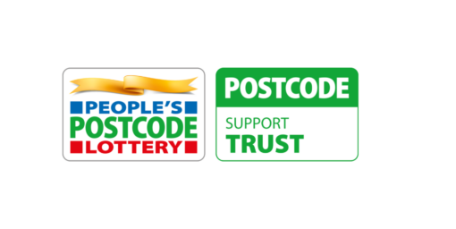 People's Postcode Lottery Logo and Postcode Support Trust Logo side by side